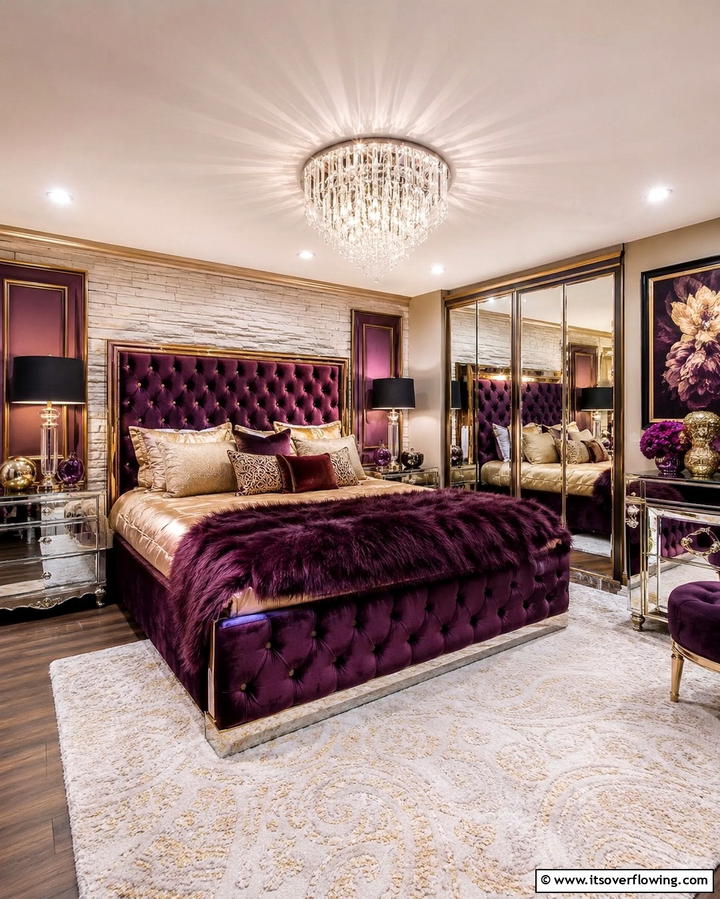Glamorous Touches - 25 Basement Bedroom Ideas for Cozy and Functional Spaces