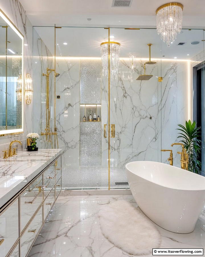 Glamorous Wet Room Design - 30 Modern Wet Room Ideas for Sleek Bathroom Functionality