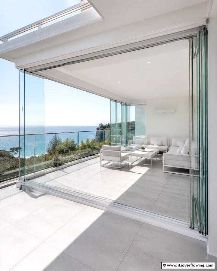 Glass Balconies with Aluminum Frames for Lightweight Durability - 25 Glass Balcony Design Ideas for Modern Homes