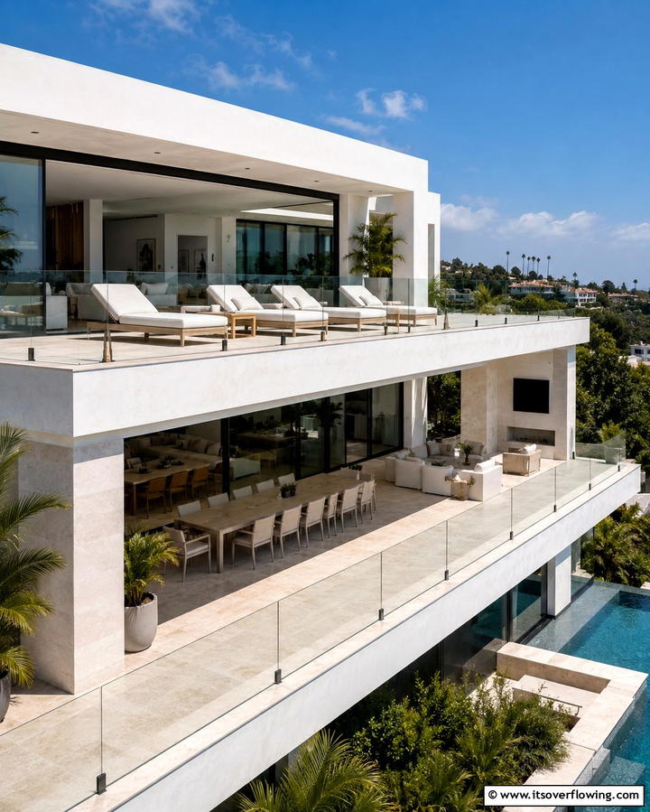 Glass Balconies with Sliding Panels for Versatility - 25 Glass Balcony Design Ideas for Modern Homes