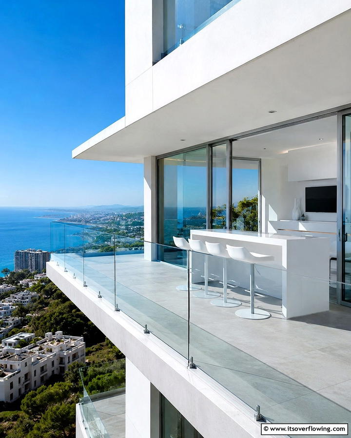 Glass Balconies with Smart Glass Technology - 25 Glass Balcony Design Ideas for Modern Homes
