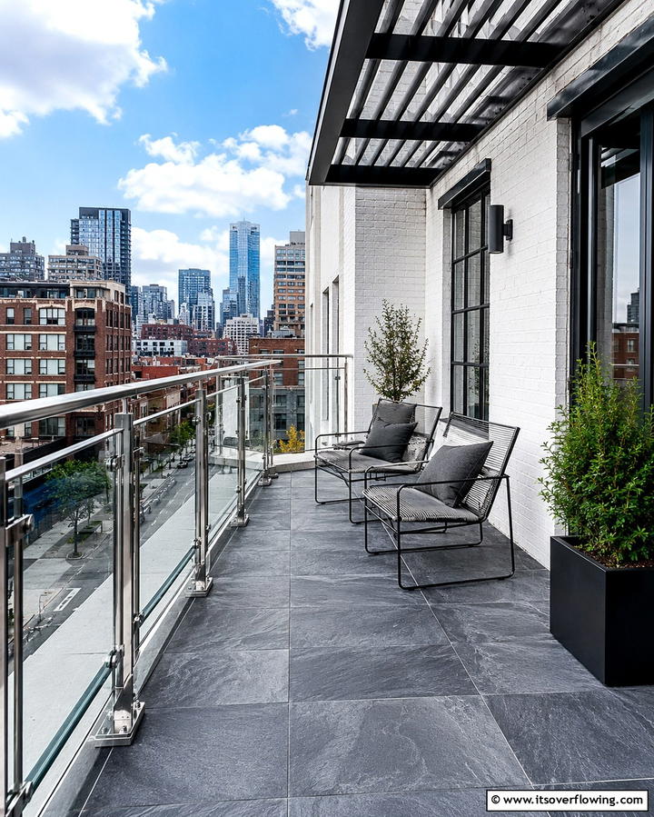Glass Balconies with Stainless Steel Frames - 25 Glass Balcony Design Ideas for Modern Homes