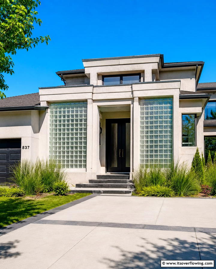Glass Block Walls - 25 1980s House Exterior Ideas for a Retro Look