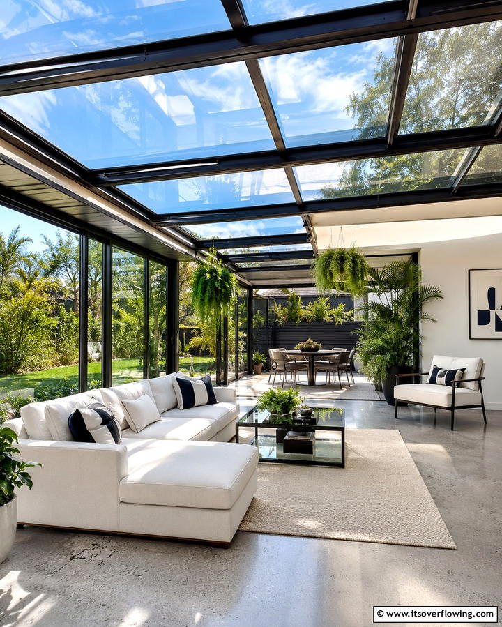 Glass Ceiling Panels - 20 Sunroom Ceiling Ideas for a Stunning Overhead View