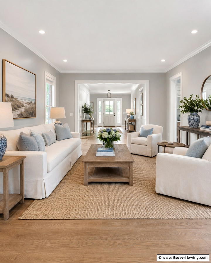Glass Coffee Tables - 30 Hamptons Living Room Ideas for Coastal-Inspired Elegance
