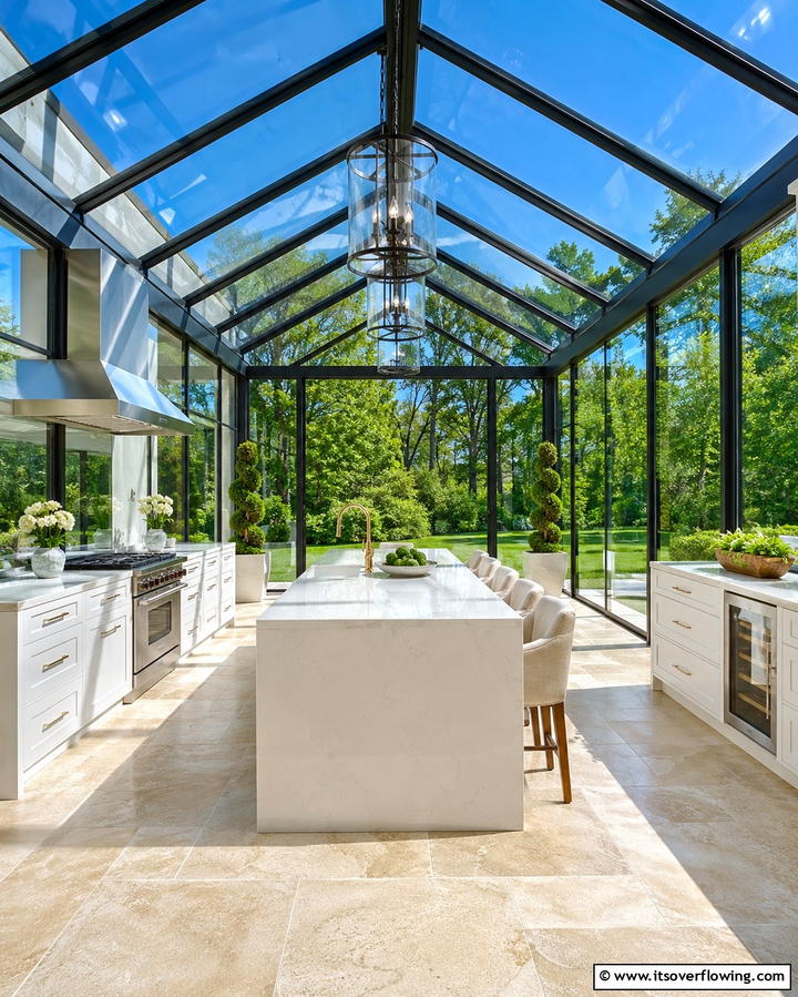 Glass Enclosed Sunroom Kitchen - 20 Sunroom Kitchen Ideas for a Bright Cooking Space