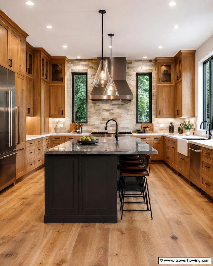Glass Front Cabinets for an Elegant Touch - 25 Transitional Kitchen Ideas for Modern Homes