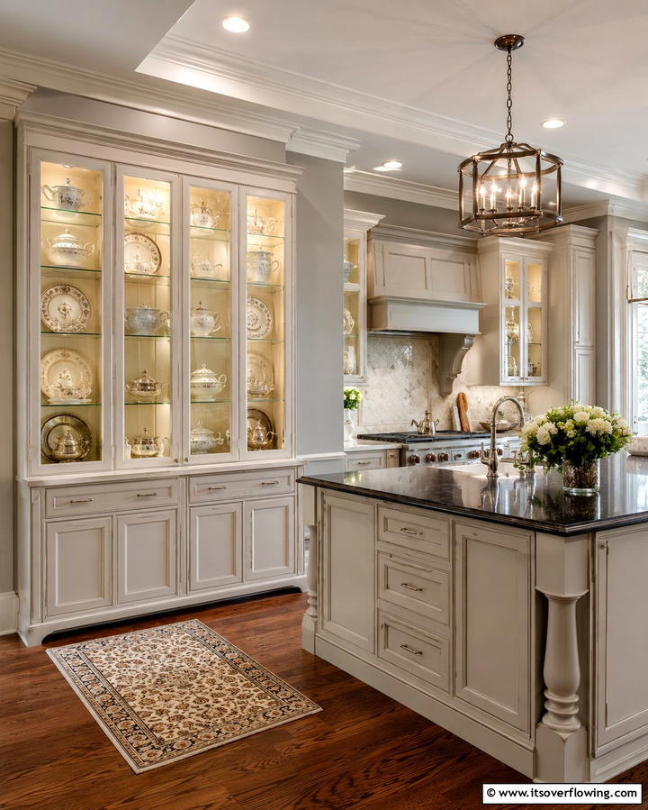 Glass Front CabinetsExact - 25 Vintage Kitchen Ideas for a Classic Culinary Space