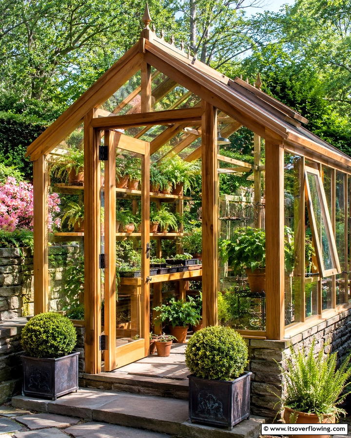 Glass Greenhouse Shed - 25 Wood Shed Ideas for Functional and Stylish Storage