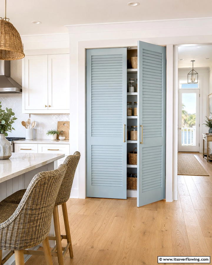 Glass Panel Doors with Wooden Frames - 25 Kitchen Door Design Ideas to Enhance Your Space