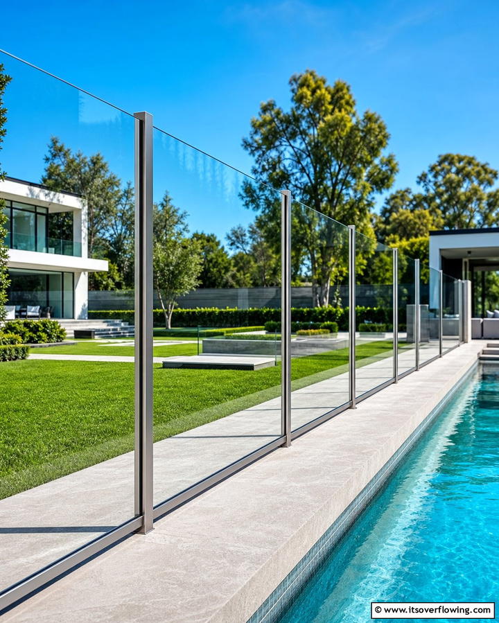 Glass Panel Fence - 25 Small Garden Fence Ideas for Your Outdoor Space