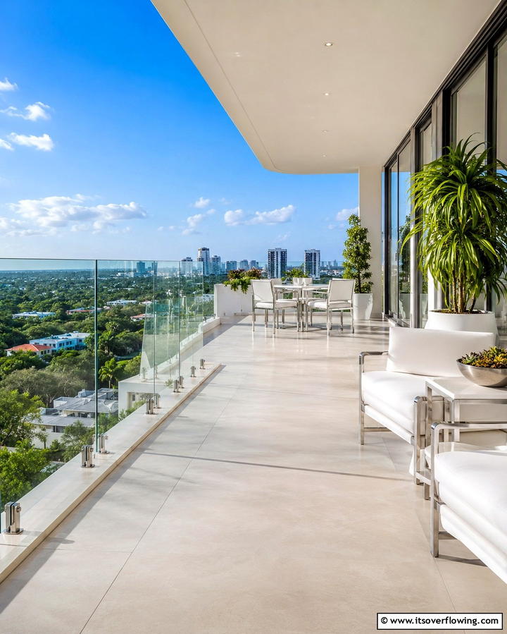 Glass Panel Railings for a Sleek Look - 25 Balcony Railing Design Ideas for Safety and Style