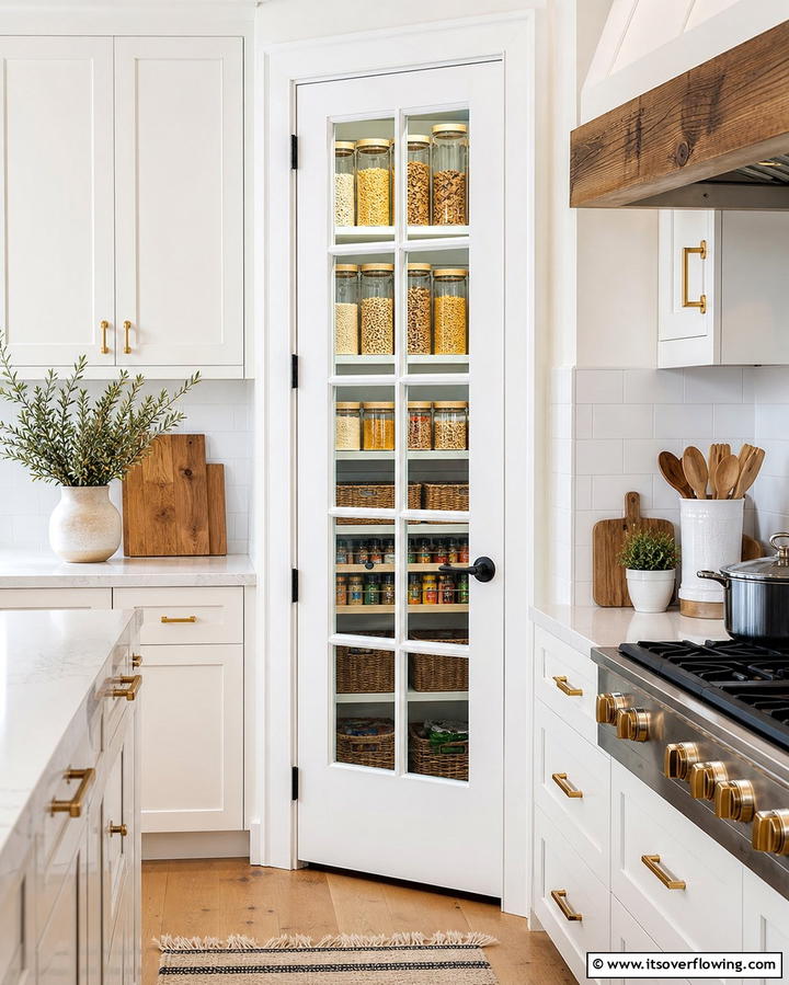 Glass Paneled Doors - 25 Pantry Door Ideas for Stylish and Functional Spaces