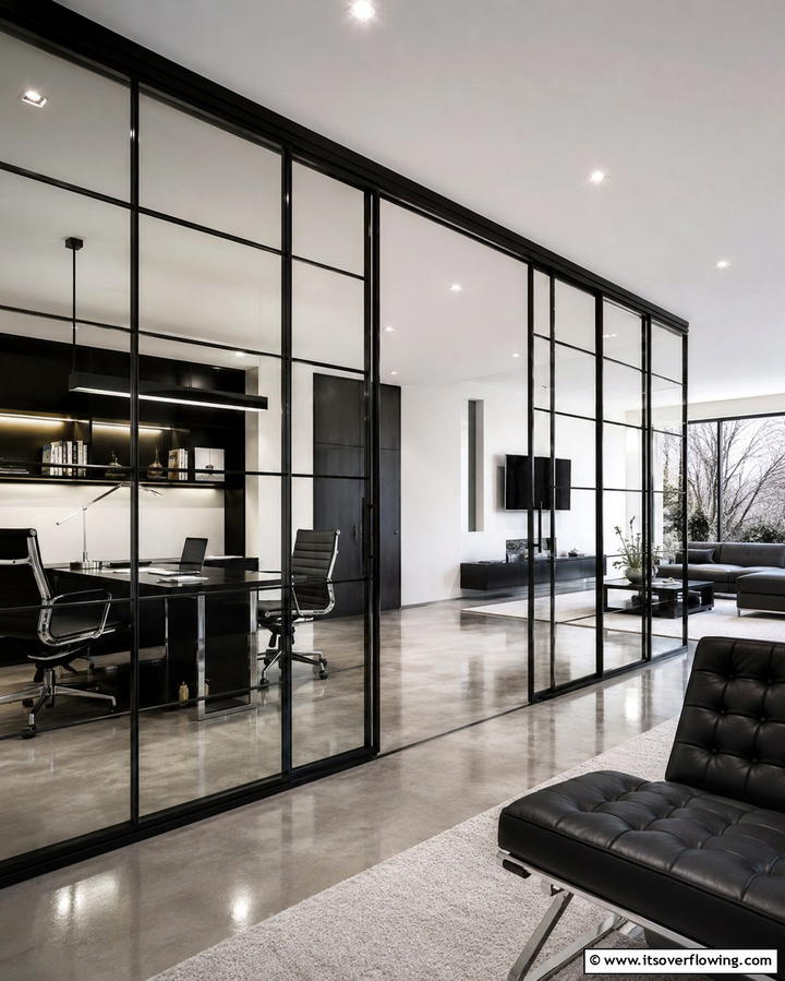 Glass Panels for an Open Feel - 25 Room Divider Ideas to Maximize Your Living Space