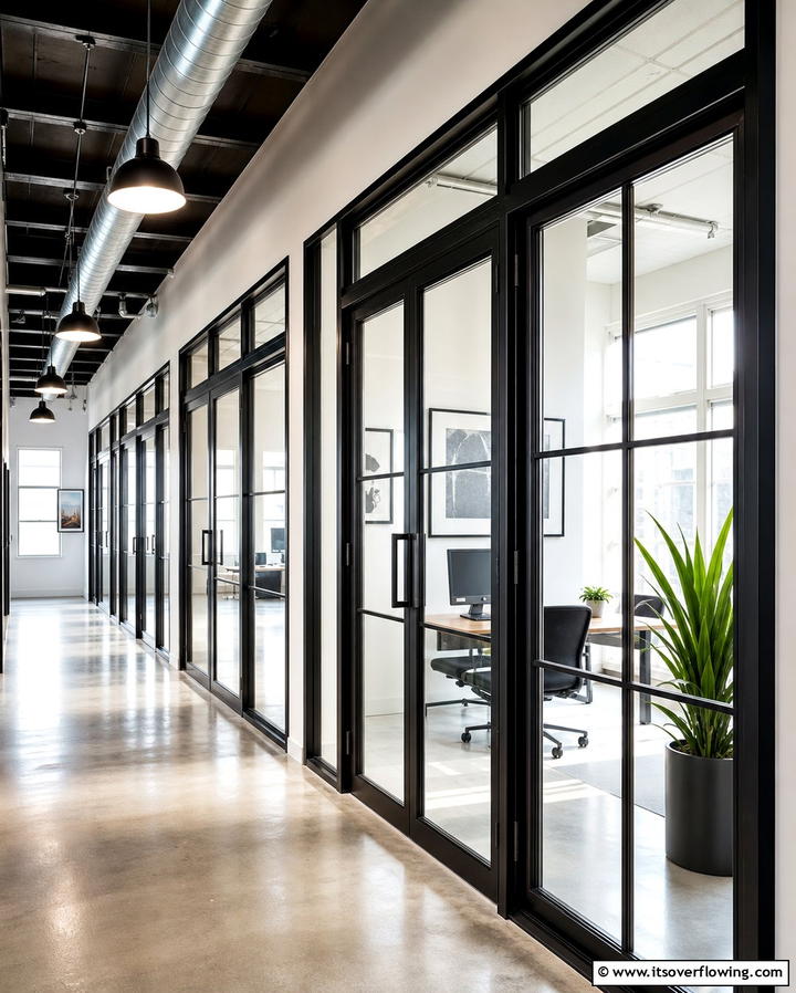Glass Panels or Doors - 25 Narrow Hallway Ideas to Maximize Space and Style