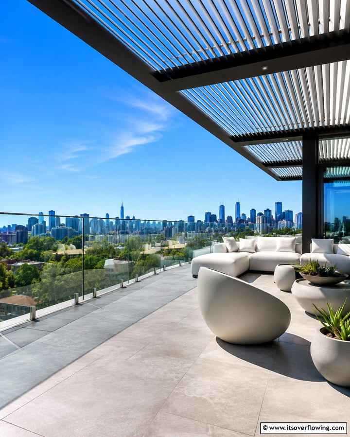 Glass Panels with UV Coating - 25 Balcony Shade Ideas for Comfortable Outdoor Relaxation