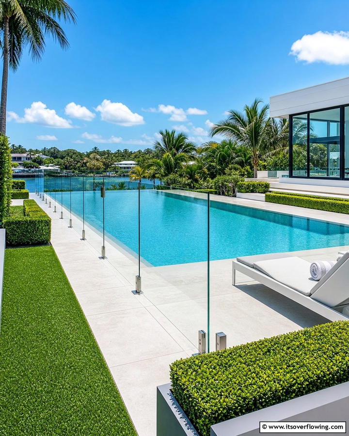 Glass Pool Fence - 20 Stylish Pool Fence Ideas for Safety and Aesthetics