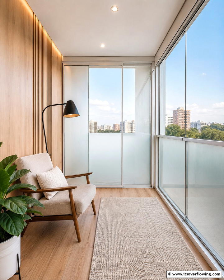 Glass Porch with Privacy Screens - 25 Glass Porch Design Ideas for a Bright and Airy Space