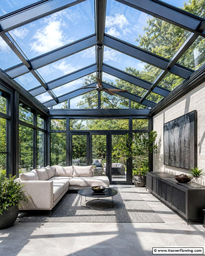 Glass Porch with Skylights - 25 Glass Porch Design Ideas for a Bright and Airy Space