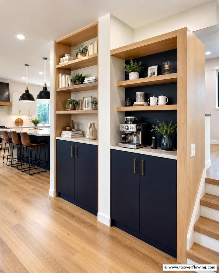 Glass Railings for Transparency - 30 Modern Split Level Kitchen Design Concepts