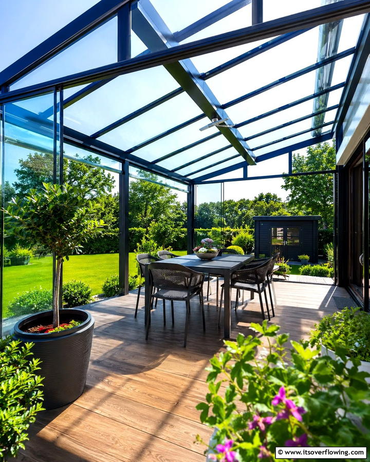 Glass Roof for Year Round Enjoyment - 25 Covered Deck Ideas for Year-Round Outdoor Living