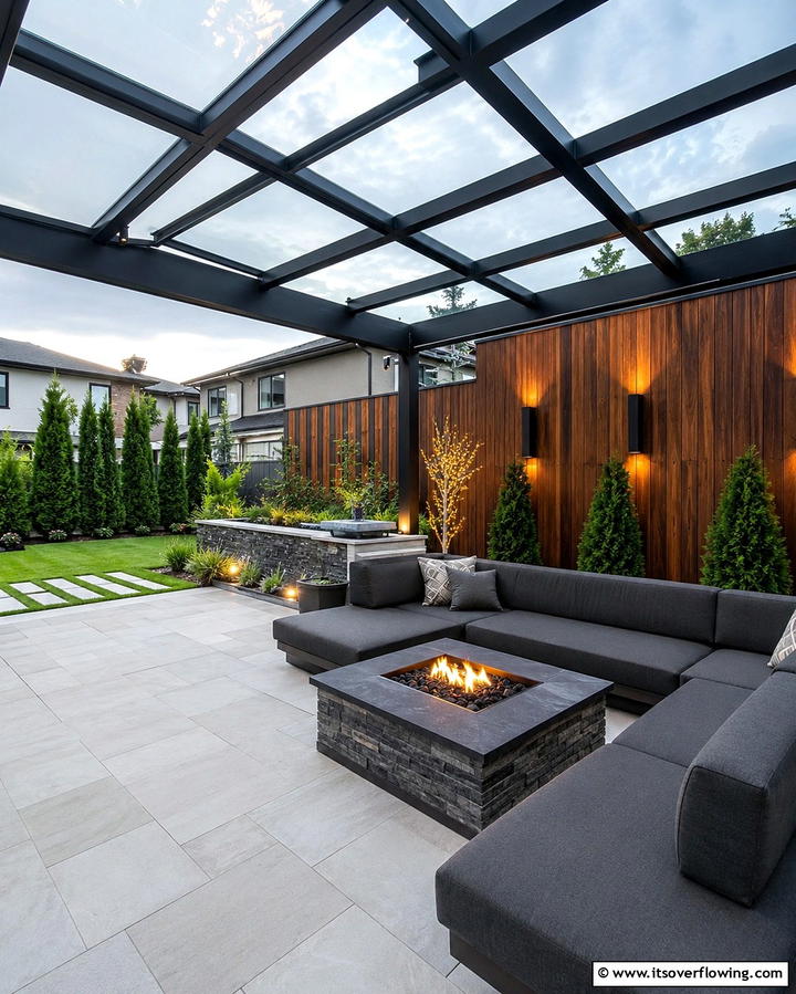 Glass Roof for an Unobstructed View - 30 Partially Covered Deck Ideas for Flexible Outdoor Living