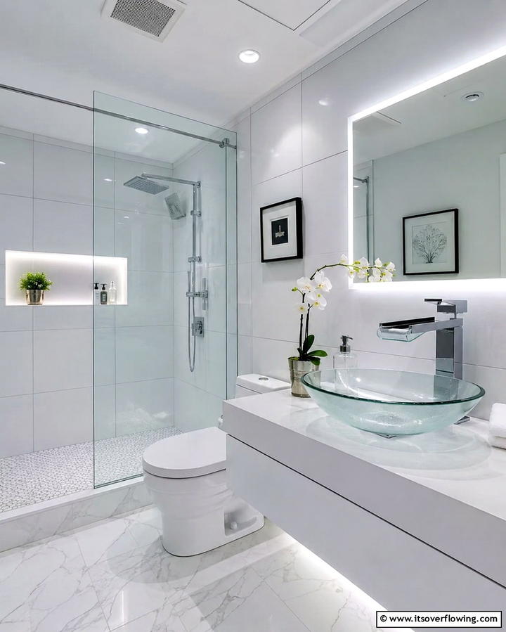 Glass Sinks for a Modern Aesthetic - 20 Small Bathroom Sink Ideas for a Functional and Stylish Space