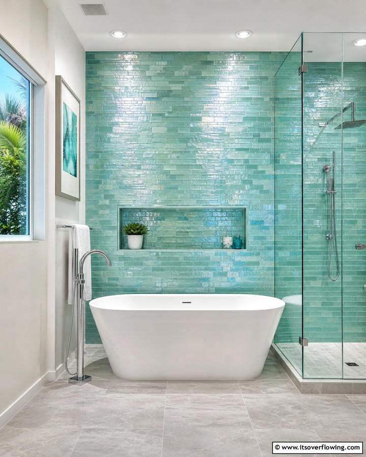 Glass Tile SurroundExact - 25 Bathtub Surround Ideas for a Luxurious Bathroom