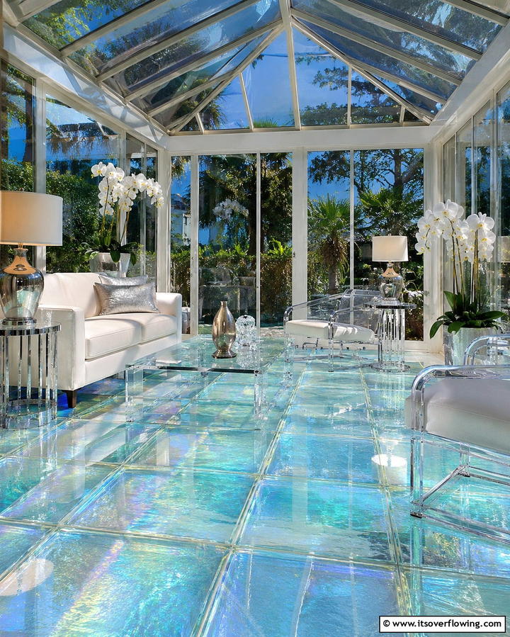 Glass Tiles - 20 Sunroom Tile Floor Ideas for Durable and Stylish Floors
