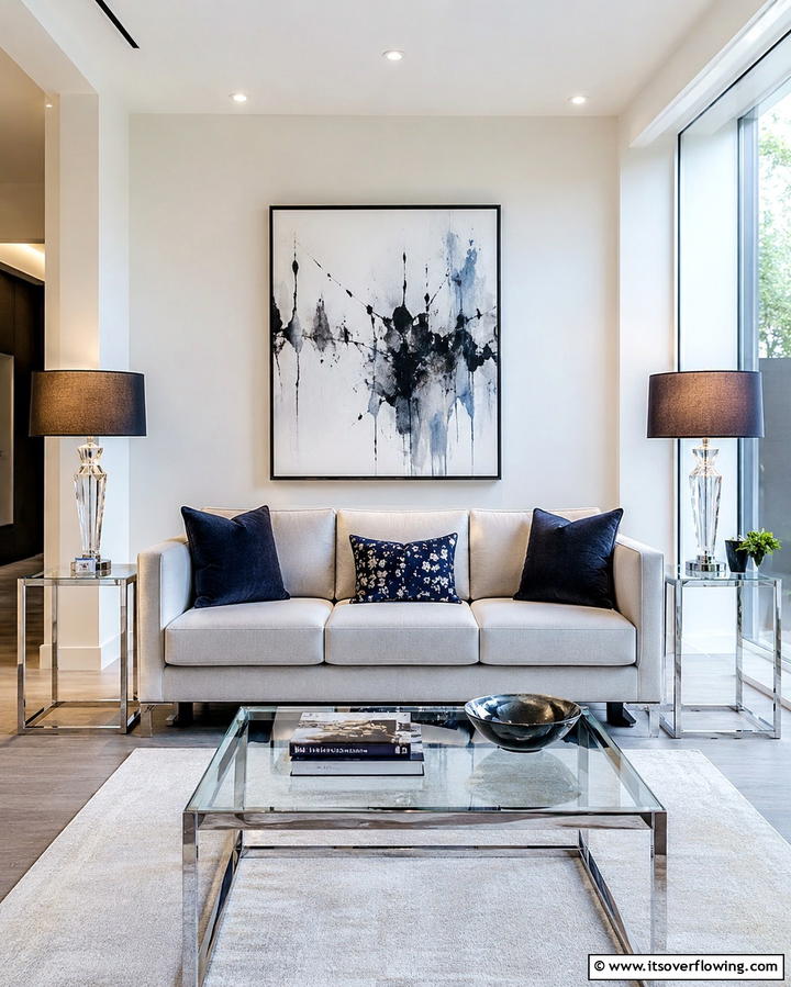 Glass Top Side Tables - 30 Living Room Furniture Layout Ideas for Optimal Flow