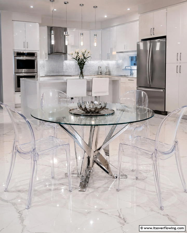 Glass Top Table - 25 Small Kitchen Table Ideas for Cozy Meals