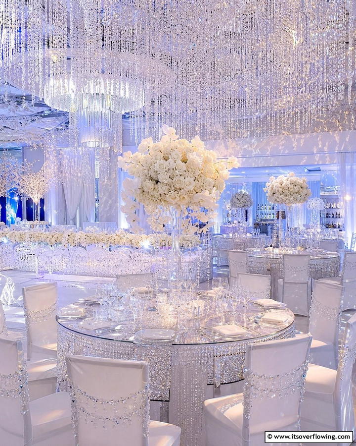 Glistening Crystal Details - 21 Winter Wedding Ideas for a Magical Seasonal Celebration