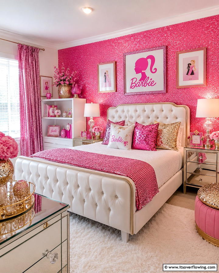 Glitter Accents - 25 Fun Barbie Room Ideas for Kids and Collectors