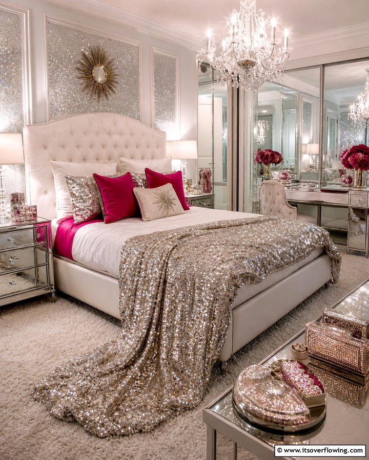 Glitter and Sequins - 25 Taylor Swift Themed Bedroom Decor Ideas for Fans