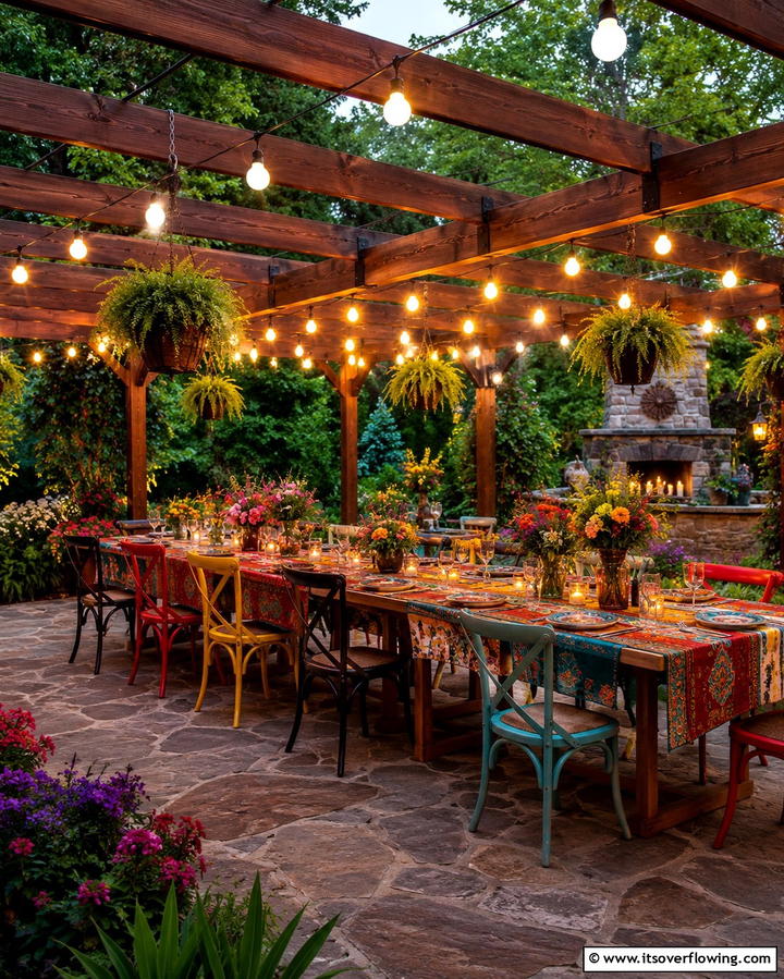 Globe Lights for Festive Vibes - 25 Backyard Lighting Ideas to Illuminate Your Outdoor Space
