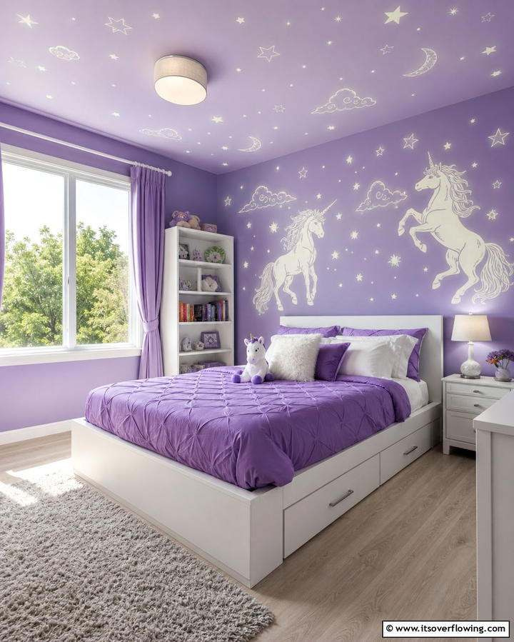 Glow In The Dark Unicorn Stickers - 25 Unicorn Bedroom Ideas for a Magical Space