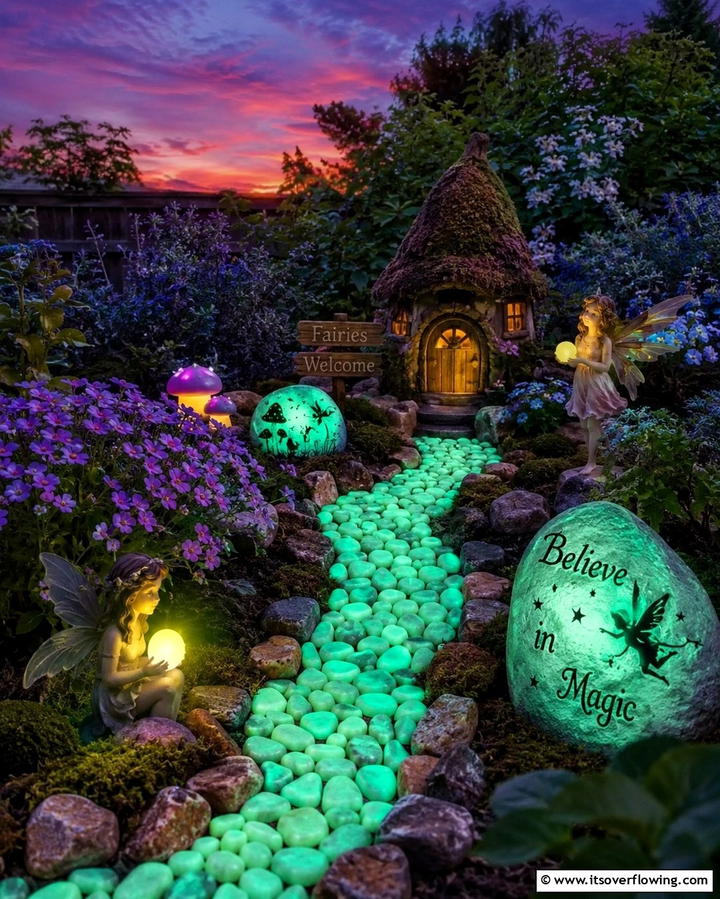 Glow in the Dark Accents - 25 Fairy Garden Ideas to Create a Magical Outdoor Space