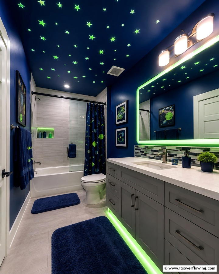 Glow in the Dark Elements - 25 Kids Bathroom Ideas for Fun and Functionality