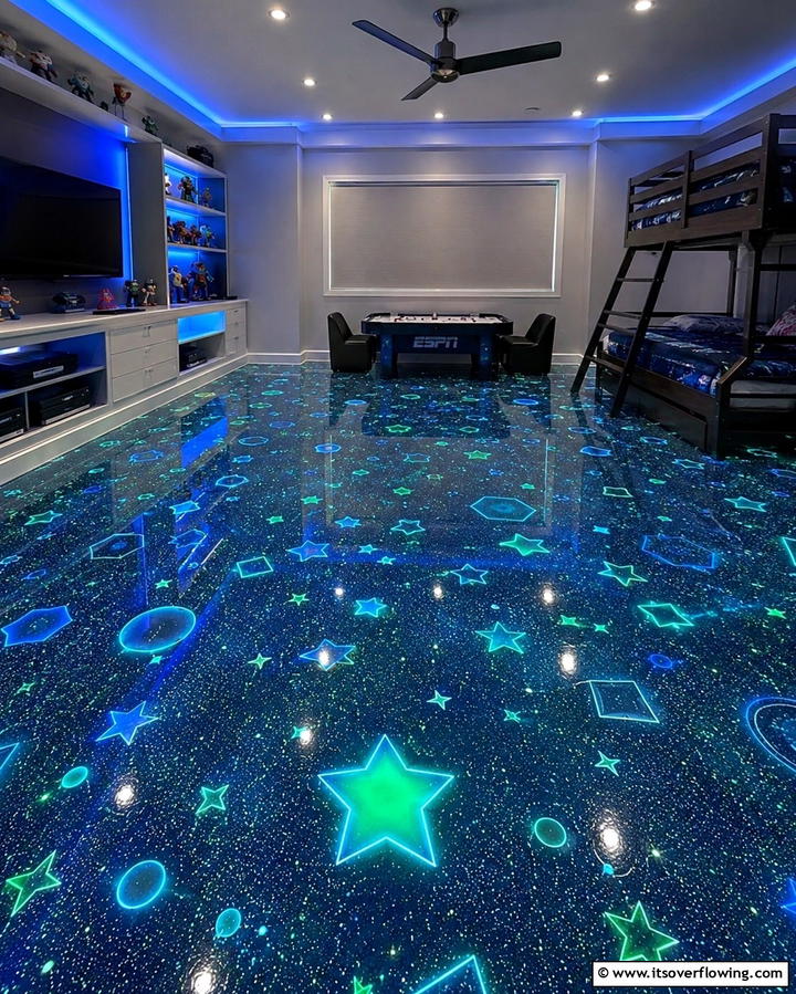 Glow in the Dark Epoxy Floors - 25 Epoxy Floor Designs for Modern and Durable Homes