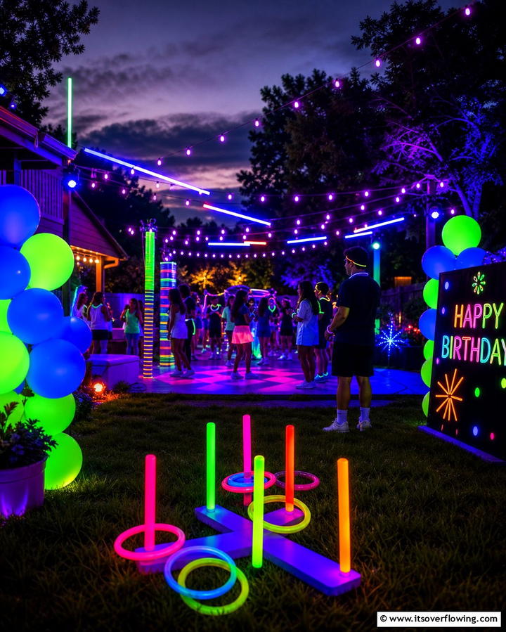 Glow in the Dark PartyExact - 25 Backyard Birthday Party Ideas for Unforgettable Celebrations