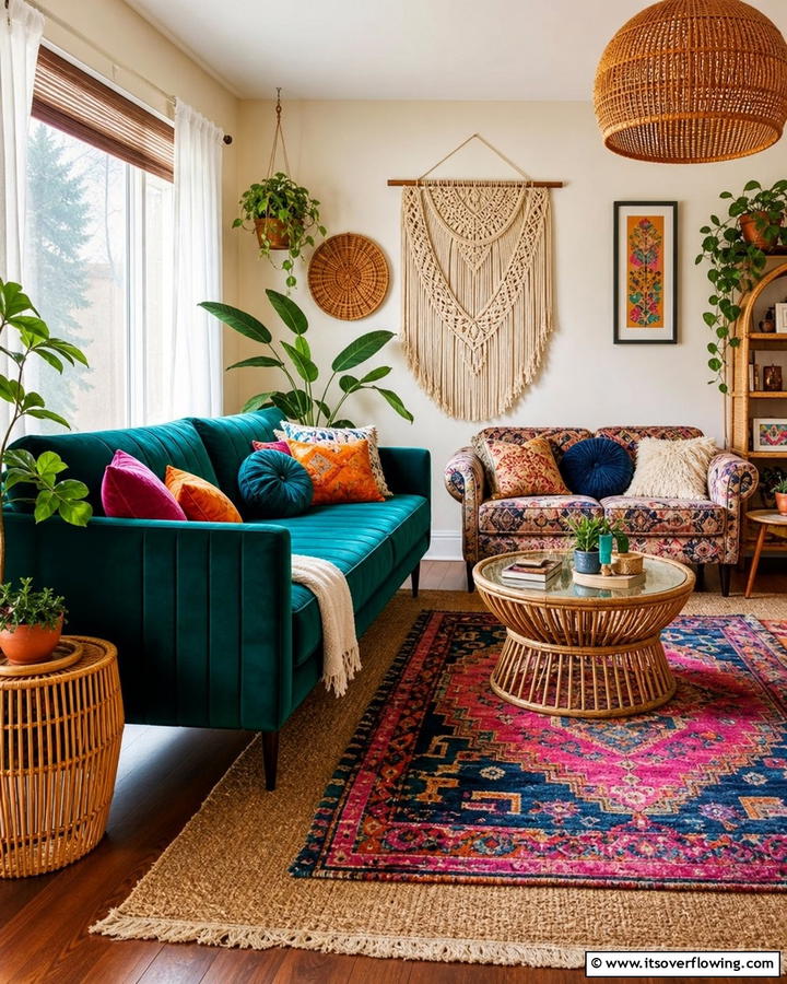 Go Eclectic with Bohemian Flair - 20 Mismatched Sofas in Living Room Ideas for Eclectic Style