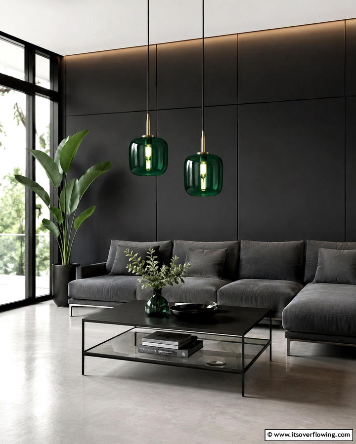 Go Natural with Green Curtains or Drapes - 25 Green Living Room Ideas for a Fresh and Calming Space