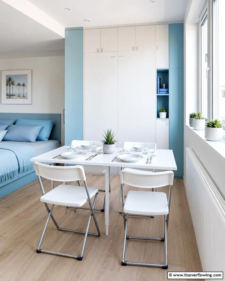 Go for a Foldable Table - 25 Small Dining Room Ideas for Compact Spaces