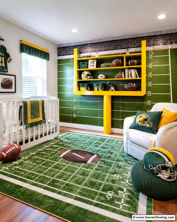 Goal Post Bookshelf - 20 Sports Nursery Ideas for the Ultimate Fan Baby Room