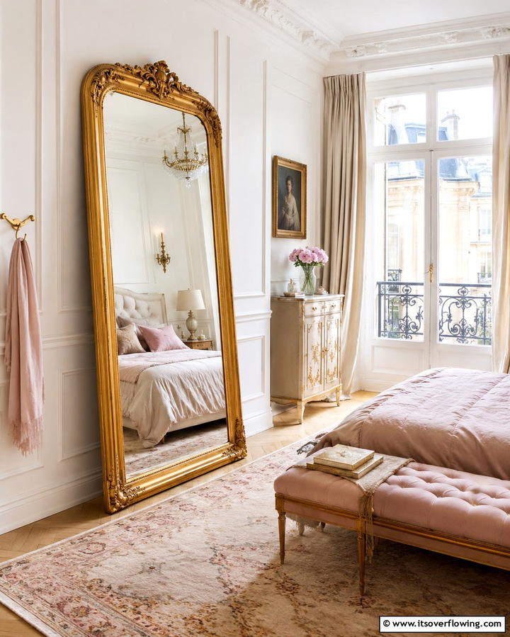 Gold Framed Mirrors - 25 Gold Bedroom Ideas for a Luxurious Retreat