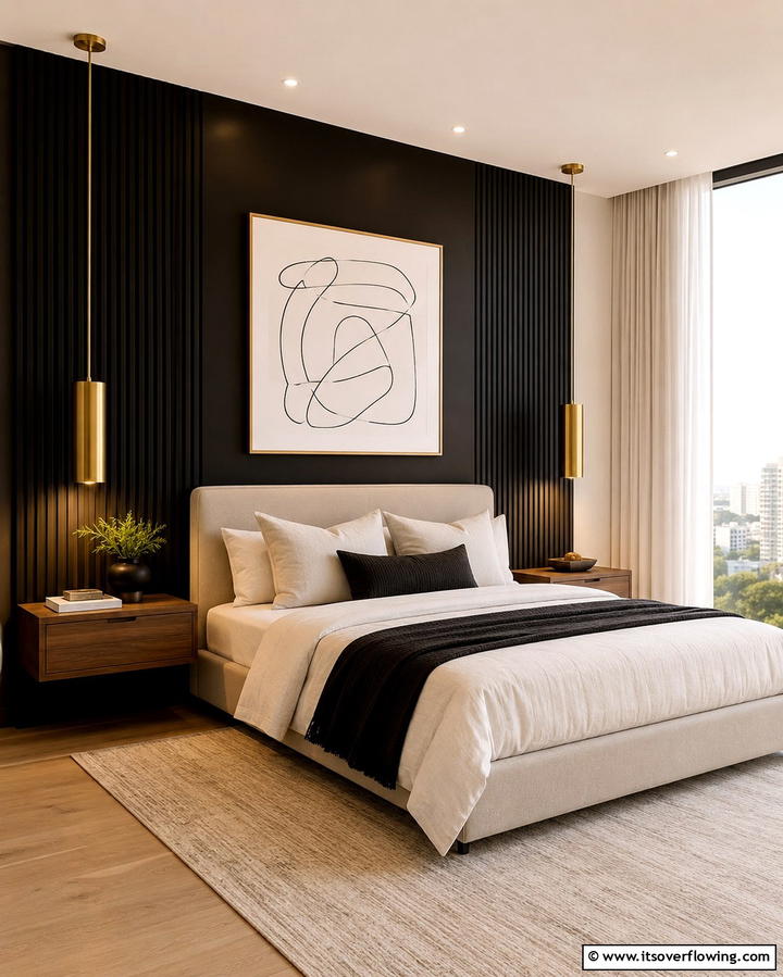 Gold Pendant Lamps - 25 Gold Bedroom Ideas for a Luxurious Retreat