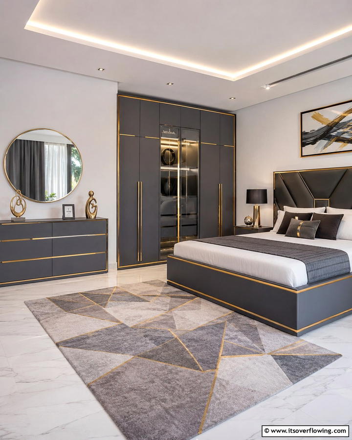 Gold Trims on Furniture - 25 Gold Bedroom Ideas for a Luxurious Retreat