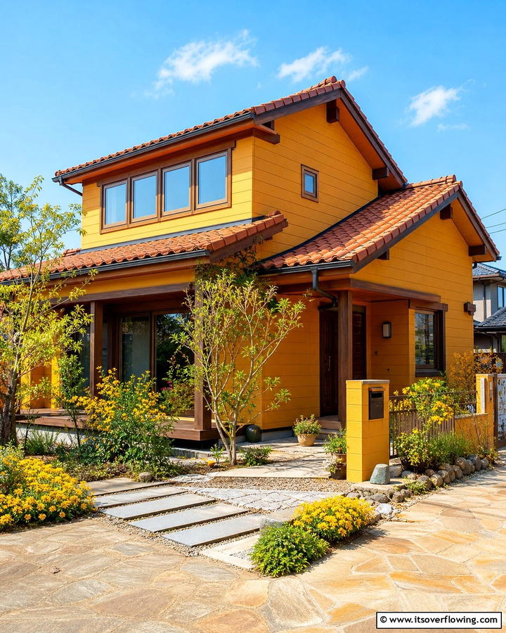 Golden Clay for a Radiant Glow - 20 Home Designs Using Natural Clay Siding Colors