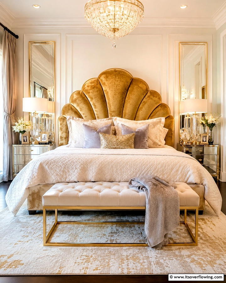 Golden Headboards - 25 Gold Bedroom Ideas for a Luxurious Retreat