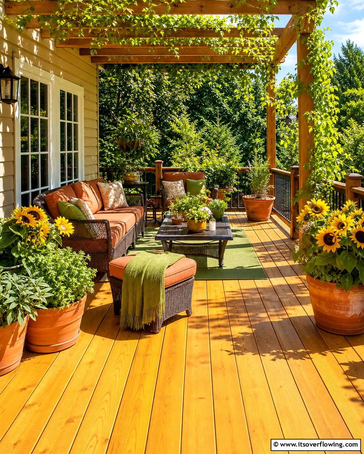 Golden Honey for Warmth - 25 Deck Color Ideas to Transform Your Outdoor Space